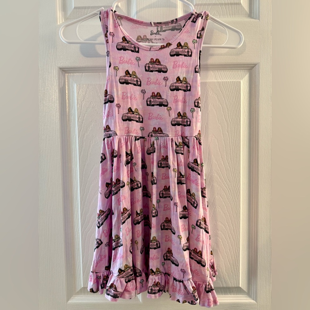 Posh Peanut Cruising Barbie Ruffle Tank Dress Size 7/8